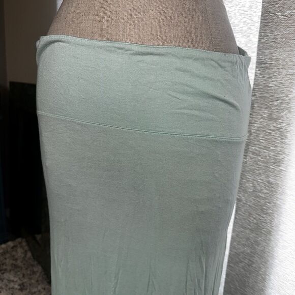 Enough About Me Maxi Skirt Mint Green Stretch Boho Size Large - Picture 6 of 11